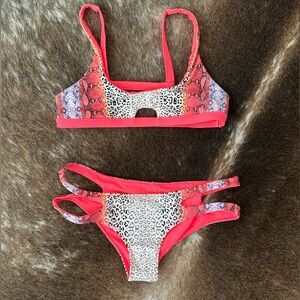 Rip Curl Pink and White Bikini